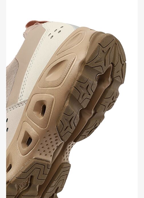 Derimod Studio Kadın Bej Bağcıklı Kalın Tabanlı Sneaker 25AFD43526F - Görsel 9