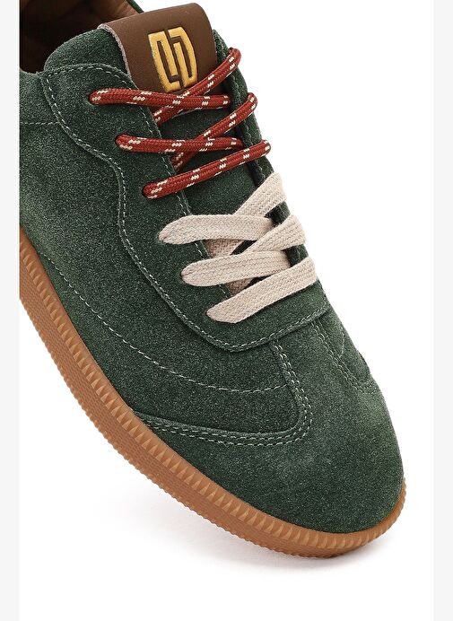 Derimod Studio Kadın Yeşil Bağcıklı Süet Sneaker 25AFD435310 - Görsel 9