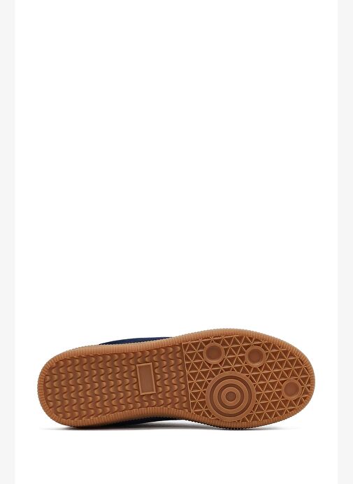 Derimod Studio Kadın Lacivert Bağcıklı Süet Sneaker 25AFD435310 - Görsel 5