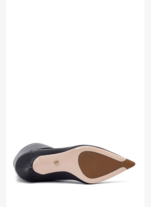 Kadın Siyah İnce Topuklu Deri Bot 25AFD490318 - Görsel 7