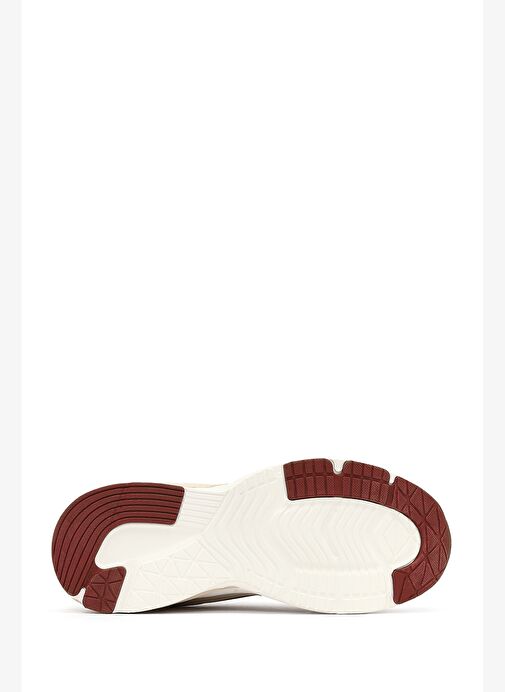 Kadın Bej Bağcıklı Kalın Tabanlı Sneaker 25AFD494014 - Görsel 5