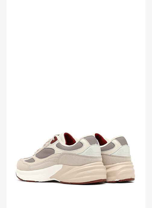 Kadın Bej Bağcıklı Kalın Tabanlı Sneaker 25AFD494014 - Görsel 6