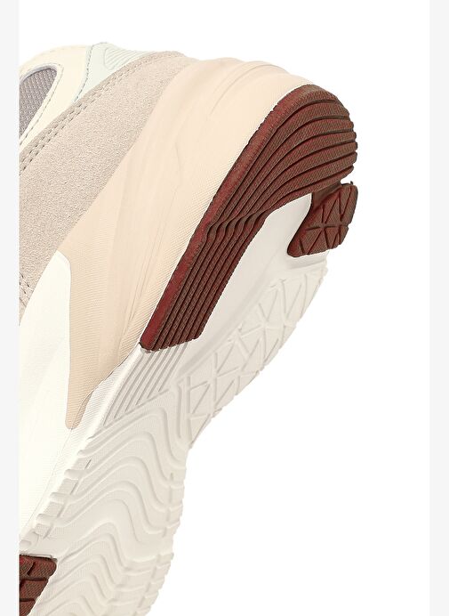 Kadın Bej Bağcıklı Kalın Tabanlı Sneaker 25AFD494014 - Görsel 9