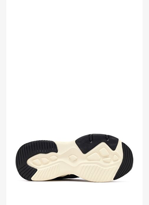 Kadın Siyah Bağcıklı Kalın Tabanlı Sneaker 25AFD494114 - Görsel 5