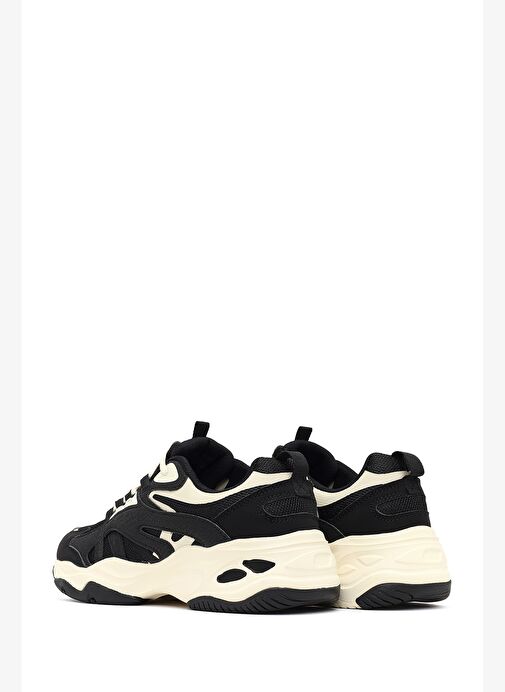 Kadın Siyah Bağcıklı Kalın Tabanlı Sneaker 25AFD494114 - Görsel 6