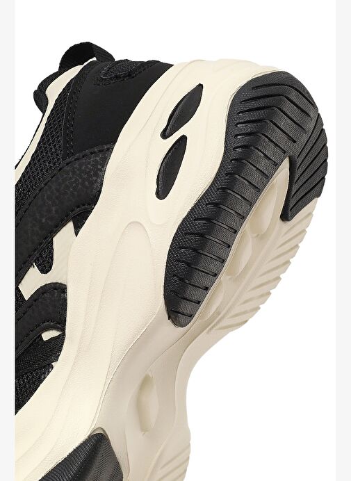 Kadın Siyah Bağcıklı Kalın Tabanlı Sneaker 25AFD494114 - Görsel 9