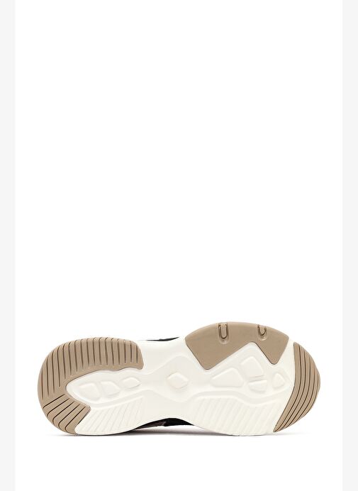 Kadın Bej Bağcıklı Kalın Tabanlı Sneaker 25AFD494314 - Görsel 5