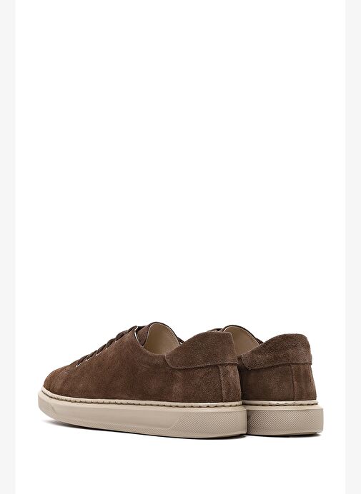 Kadın Kahverengi Bağcıklı Süet Deri Sneaker 25AFD500610 - Görsel 6