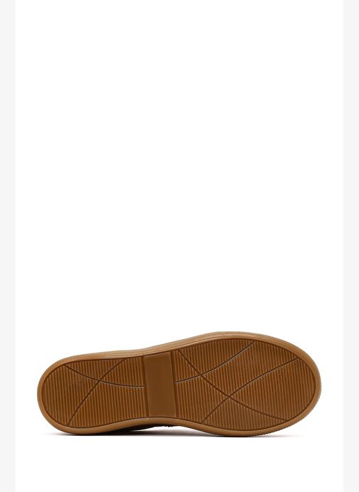 Kadın Taba Bağcıklı Kalın Tabanlı Süet Sneaker 25AFE145210 - Görsel 5