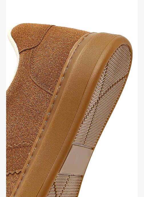 Kadın Taba Bağcıklı Kalın Tabanlı Süet Sneaker 25AFE145210 - Görsel 9