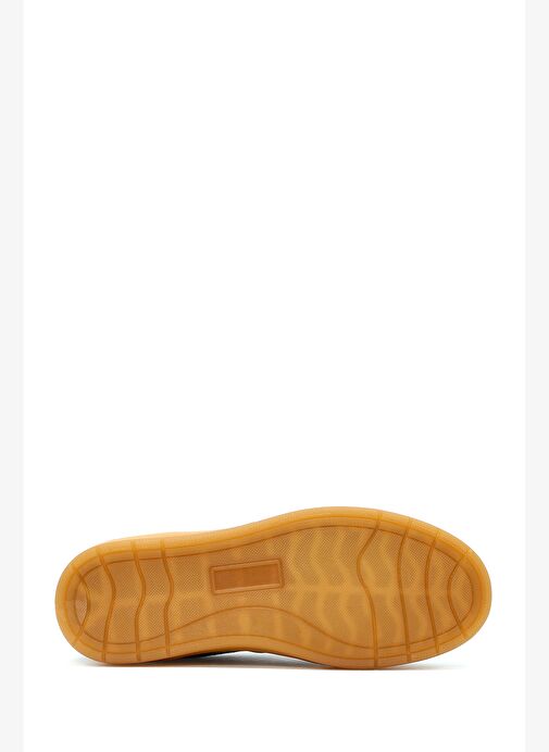 Kadın Siyah Bağcıklı Kalın Tabanlı Desenli Deri Sneaker 25AFE145314 - Görsel 5