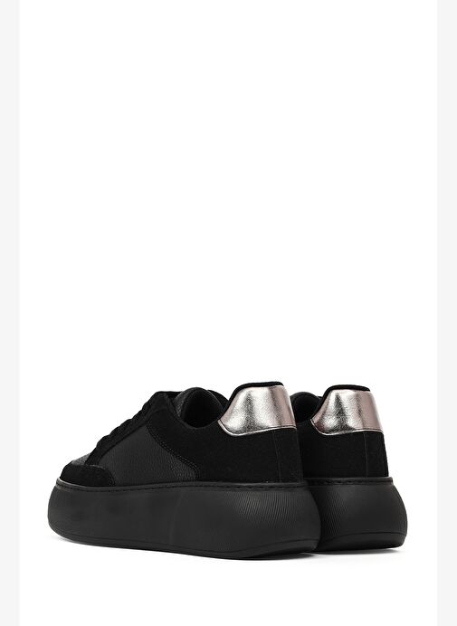 Derimod Derimod Kadın Siyah Bağcıklı Kalın Tabanlı Sneaker 25AFE145514 Boyner'de! Siyah - 7. görsel