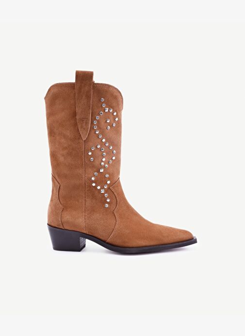 Aksesuar Detaylı Deri Western Bot - Görsel 2