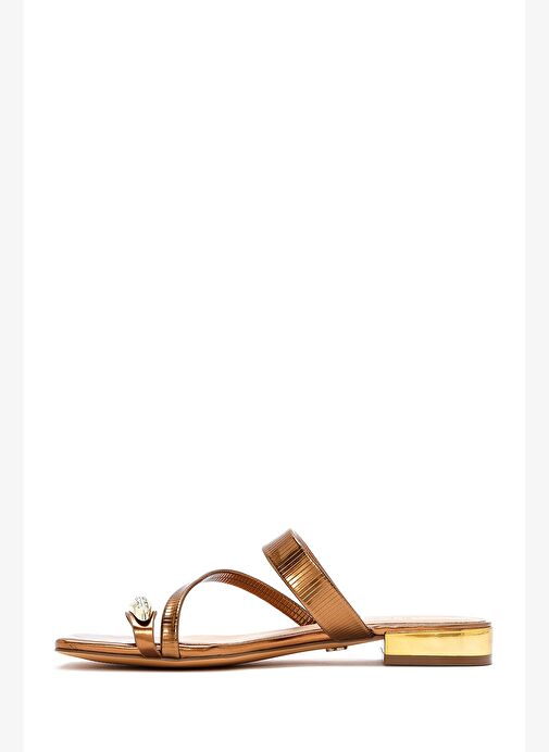 Derimod Derimod Belirsiz Kadın Bronz Taşlı Metalik Terlik 25SFD441532 Boyner'de! Belirsiz - 3. görsel