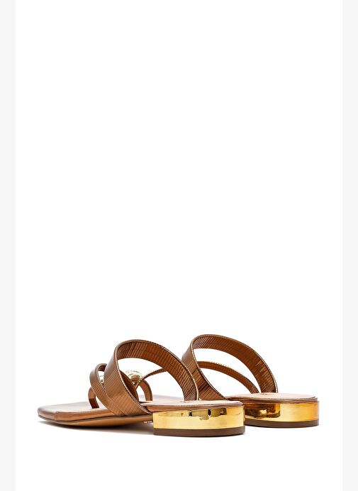 Derimod Derimod Belirsiz Kadın Bronz Taşlı Metalik Terlik 25SFD441532 Boyner'de! Belirsiz - 6. görsel