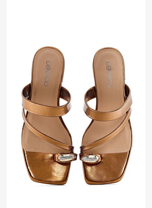 Derimod Derimod Belirsiz Kadın Bronz Taşlı Metalik Terlik 25SFD441532 Boyner'de! Belirsiz - 8. görsel