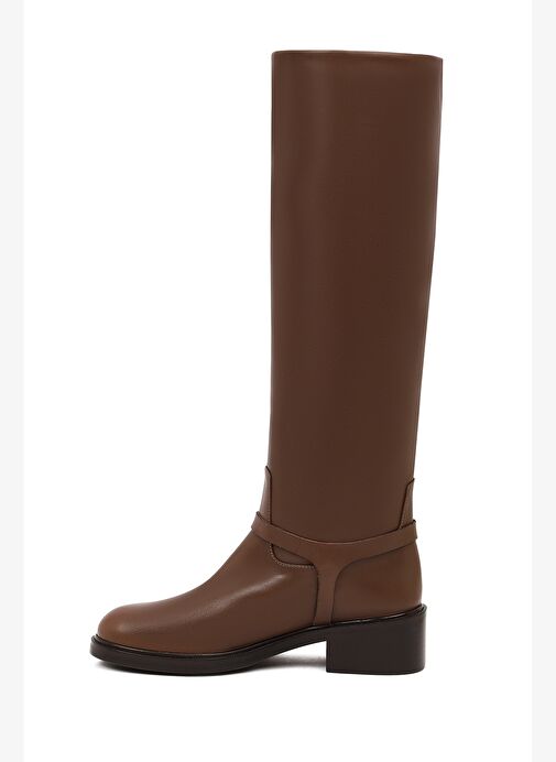 Kadın Kahverengi Tokalı Deri Çizme 25WFD101518 - Görsel 5