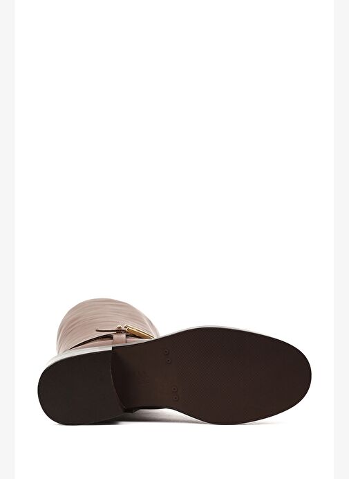 Kadın Kahverengi Tokalı Deri Çizme 25WFD101518 - Görsel 7