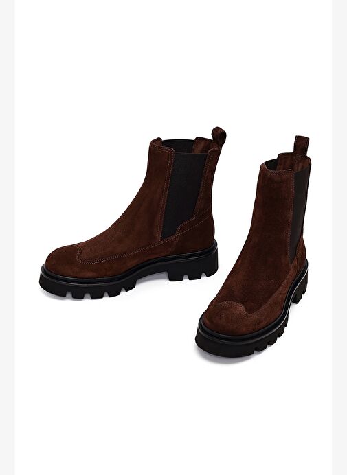 Derimod Derimod Kadın Kahverengi Süet Deri Chelsea Bot 25WFD101910 Boyner'de! Kahverengi - 5. görsel