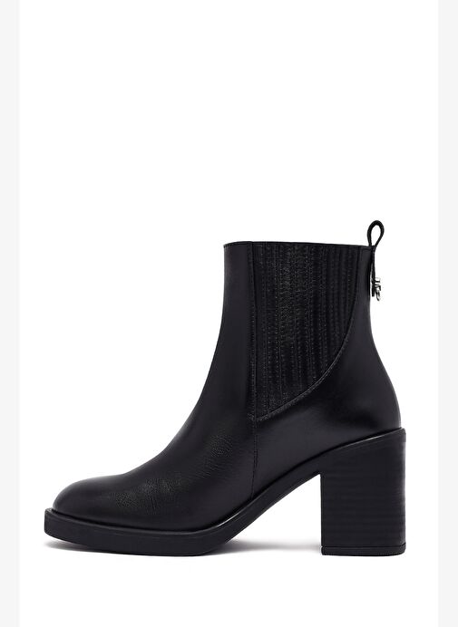 Kadın Siyah Kalın Topuklu Deri Chelsea Bot 25WFD132518 - Görsel 6