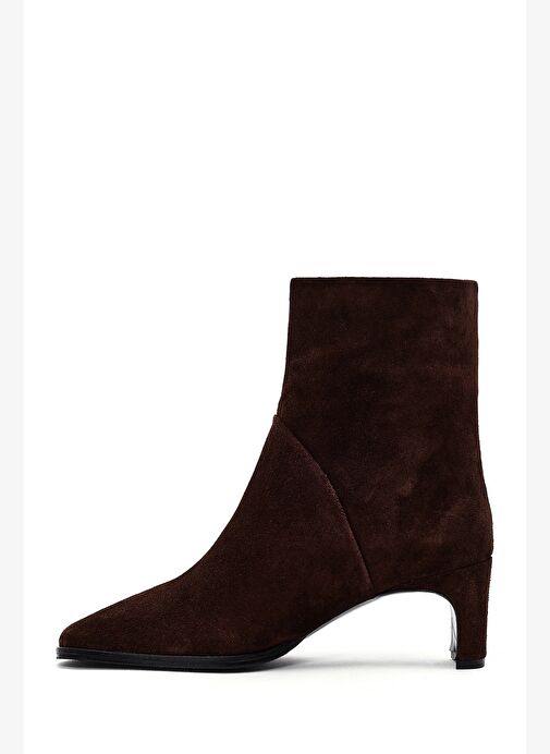 Derimod Derimod Kadın Kahverengi Kalın Topuklu Süet Deri Bot 25WFD133510 Boyner'de! Kahverengi - 4. görsel
