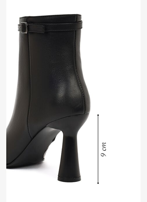 Derimod Derimod Kadın Siyah Fermuarlı Topuklu Deri Bot 25WFD133618 Boyner'de! Siyah - 6. görsel