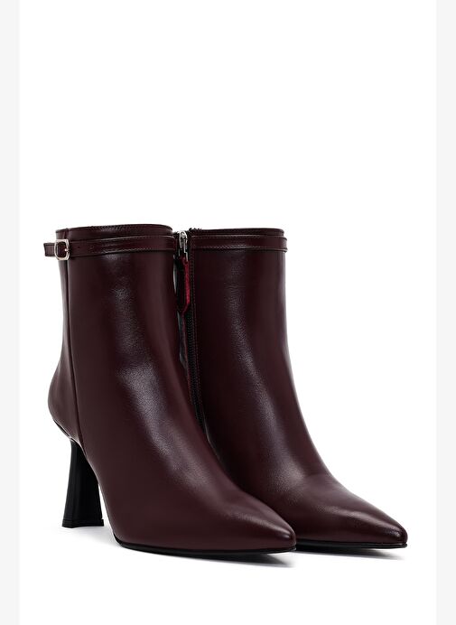 Derimod Derimod Kadın Bordo Fermuarlı Topuklu Deri Bot 25WFD133618 Boyner'de! Bordo - 3. görsel