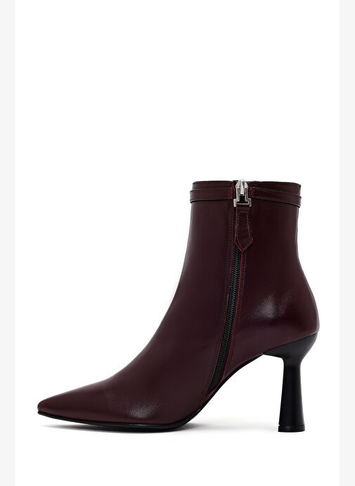 Derimod Derimod Kadın Bordo Fermuarlı Topuklu Deri Bot 25WFD133618 Boyner'de! Bordo - 4. görsel