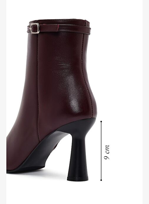 Derimod Derimod Kadın Bordo Fermuarlı Topuklu Deri Bot 25WFD133618 Boyner'de! Bordo - 5. görsel
