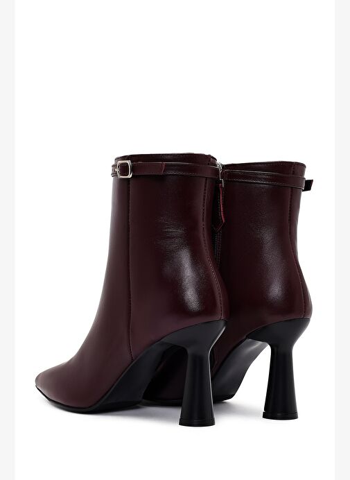 Derimod Derimod Kadın Bordo Fermuarlı Topuklu Deri Bot 25WFD133618 Boyner'de! Bordo - 8. görsel