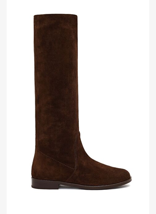 Kadın Kahverengi Süet Deri Çizme 25WFD140410 - Görsel 2