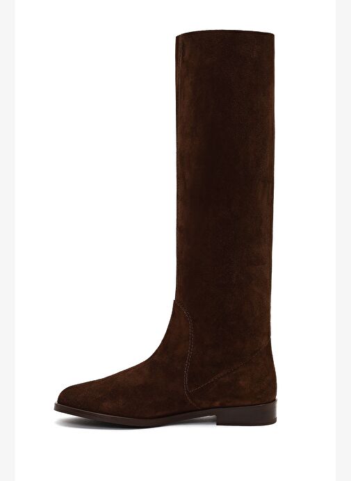 Kadın Kahverengi Süet Deri Çizme 25WFD140410 - Görsel 5