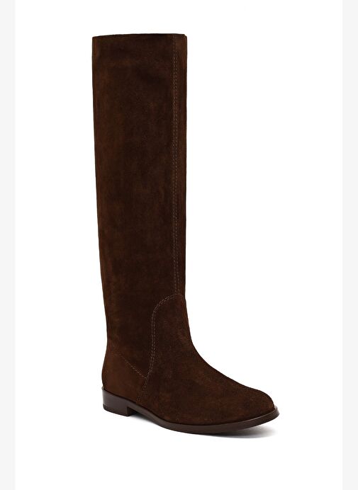 Kadın Kahverengi Süet Deri Çizme 25WFD140410 - Görsel 9