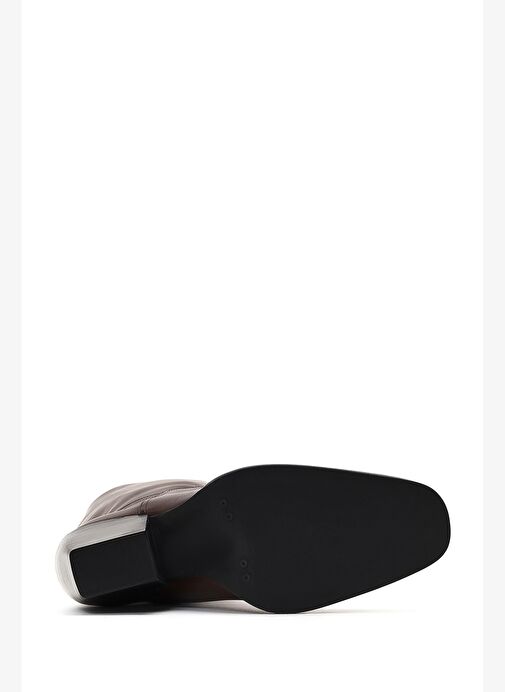 Kadın Kahverengi Kalın Topuklu Deri Çizme 25WFD141418 - Görsel 7