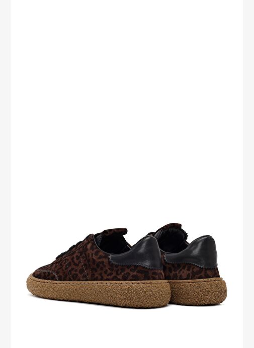 Derimod Derimod Kahverengi Kadın Leopar Süet Deri Sneaker 25WFD142314 Boyner'de! Kahverengi - 7. görsel