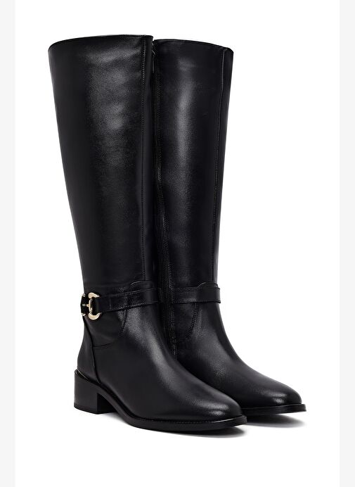 Derimod Derimod Kadın Siyah Fermuarlı Deri Çizme 25WFD153518 Boyner'de! Siyah - 3. görsel