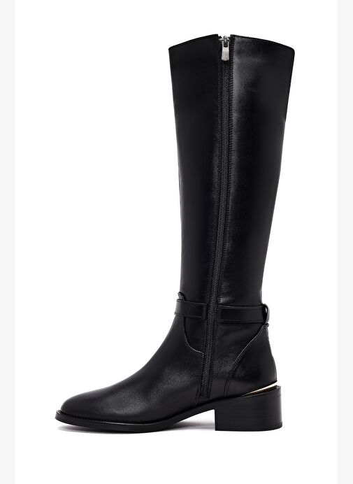 Derimod Derimod Kadın Siyah Fermuarlı Deri Çizme 25WFD153518 Boyner'de! Siyah - 4. görsel