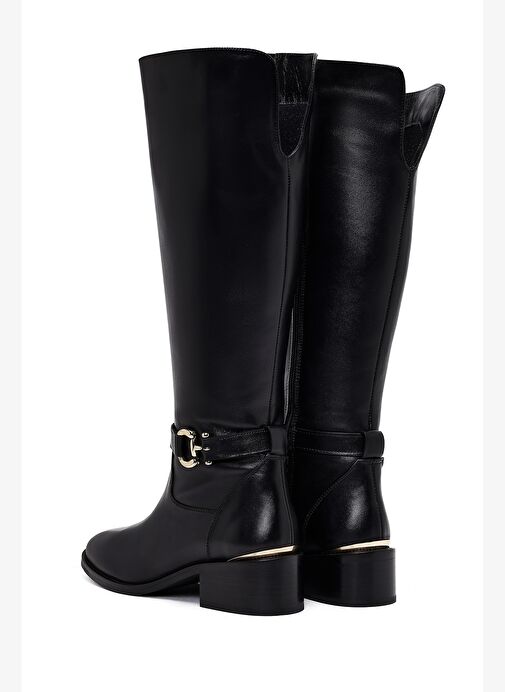 Derimod Derimod Kadın Siyah Fermuarlı Deri Çizme 25WFD153518 Boyner'de! Siyah - 8. görsel