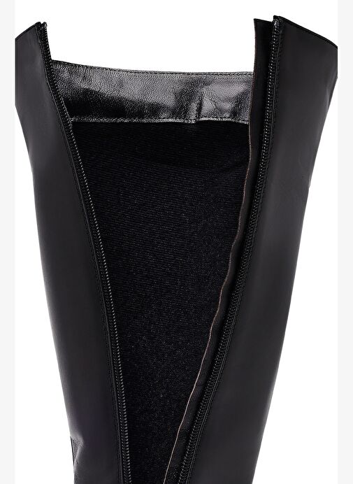 Derimod Derimod Kadın Siyah Fermuarlı Deri Çizme 25WFD153518 Boyner'de! Siyah - 9. görsel