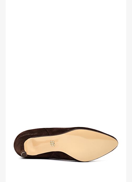 Kadın Kahverengi İnce Topuklu Süet Deri Çizme 25WFD161410 - Görsel 7