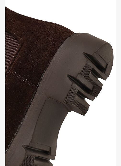 Kadın Kahverengi Süet Deri Chelsea Bot 25WFD162810 - Görsel 9