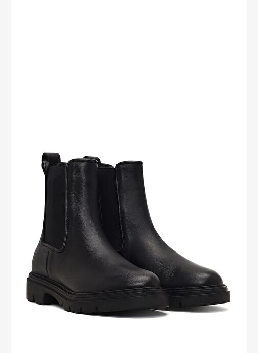 Kadın Siyah Deri Chelsea Bot 25WFD162818 - Görsel 5