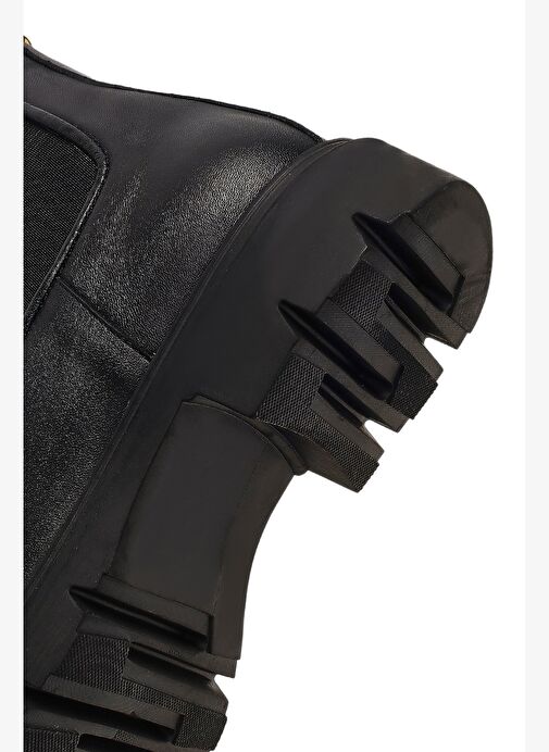 Kadın Siyah Deri Chelsea Bot 25WFD162818 - Görsel 9