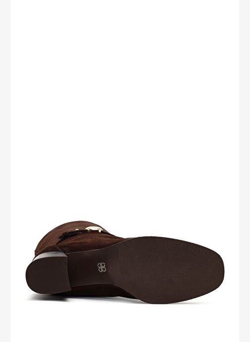 Kadın Kahverengi Tokalı Süet Deri Çizme 25WFD163510 - Görsel 7