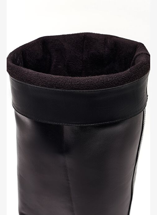 Derimod Derimod Kadın Siyah Kalın Topuklu Deri Çizme 25WFD163518 Boyner'de! Siyah - 9. görsel