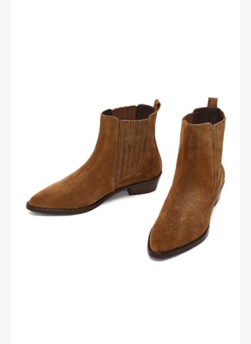 Kadın Vizon Süet Deri Chelsea Bot 25WFD163610 - Görsel 4