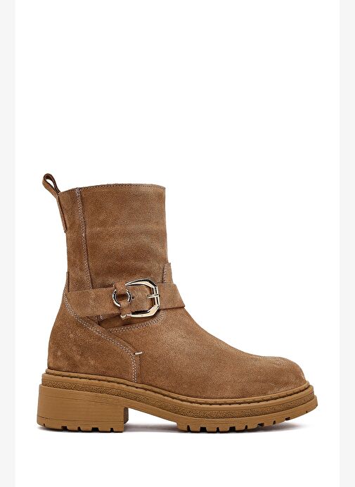 Derimod Derimod Kadın Taba Fermuarlı Kalın Tabanlı Süet Deri Bot 25WFD183210 Boyner'de! Taba - 2. görsel