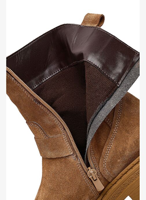 Derimod Derimod Kadın Taba Fermuarlı Kalın Tabanlı Süet Deri Bot 25WFD183210 Boyner'de! Taba - 8. görsel