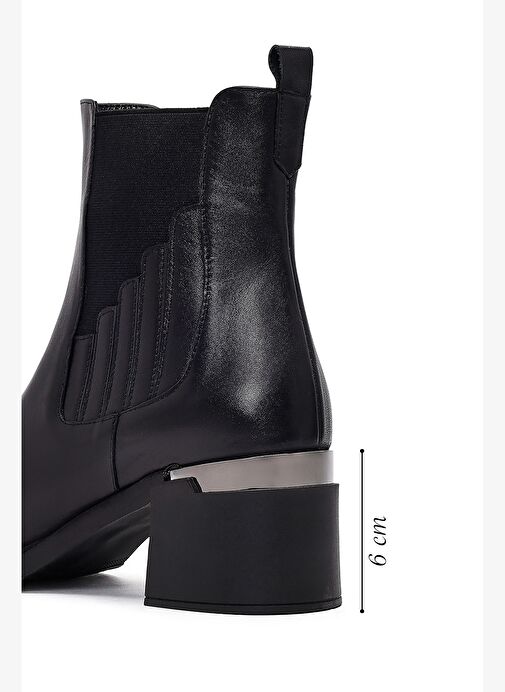 Derimod Derimod Kadın Siyah Kalın Topuklu Deri Chelsea Bot 25WFD184018 Boyner'de! Siyah - 5. görsel
