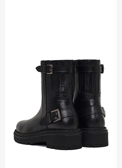 Derimod Derimod Kadın Siyah Fermuarlı Kalın Tabanlı Deri Bot 25WFD185318 Boyner'de! Siyah - 7. görsel